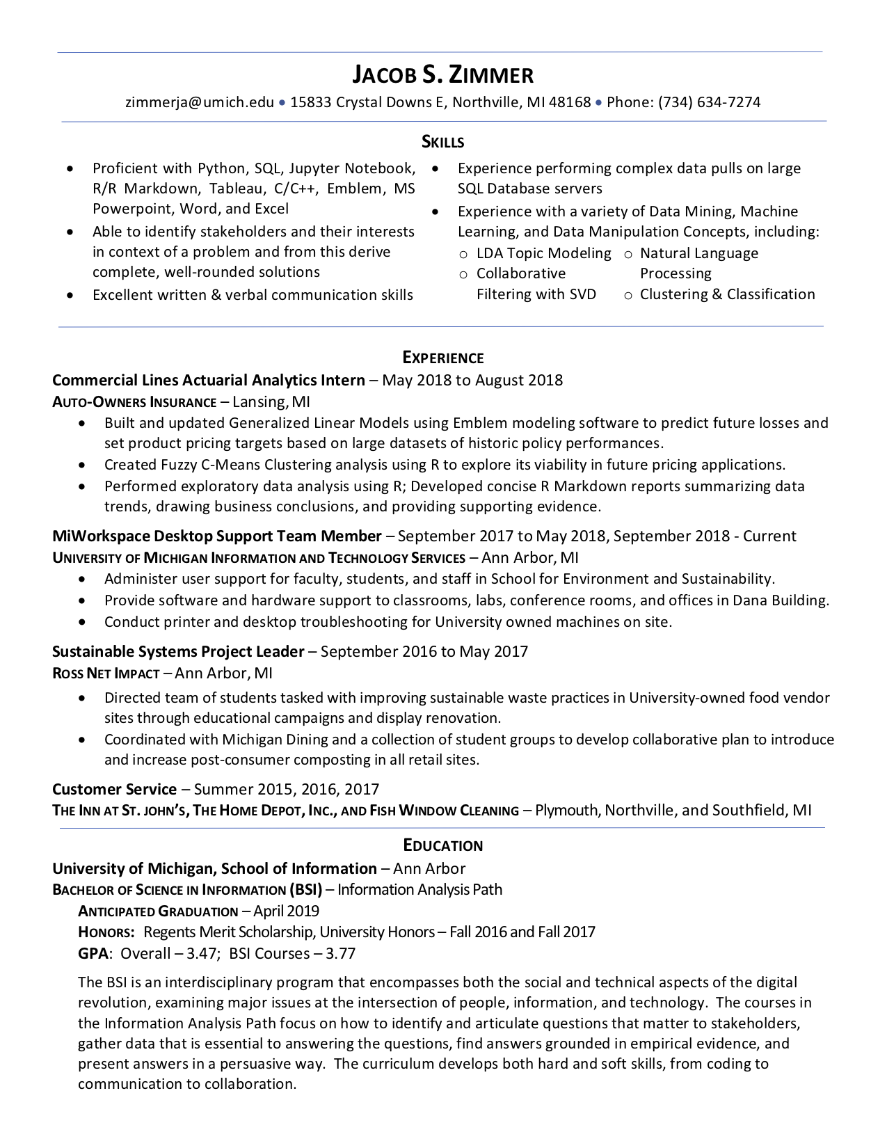 Picture of resume